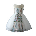 Fashion Handmade Decoration Flower Girls Boutique Clothing Sleeveless Dress